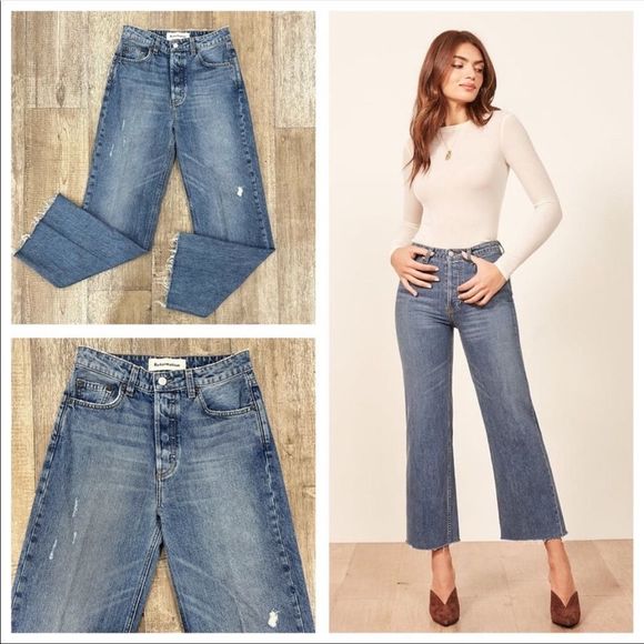 Reformation Denim - 🎉Host Pick 2 times 🎉NWOT Reformation Fawcett Jeans Celtic Raw hem button fly